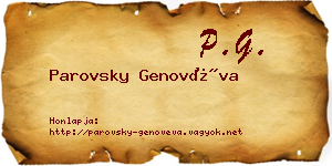 Parovsky Genovéva névjegykártya